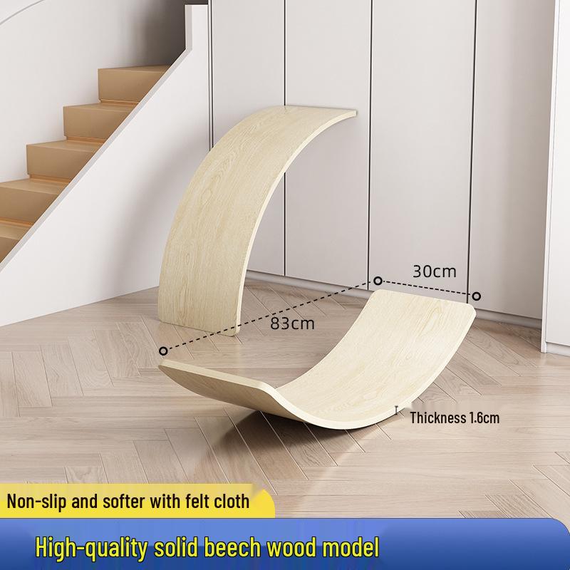 Pilates Rainbow Balance Board: Adult Core Training Seesaw for Yoga and Fitness