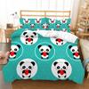 3D Panda Printed Pillowcase and Quilt Cover Household Bedding Set Bedroom Comfortable Bedding