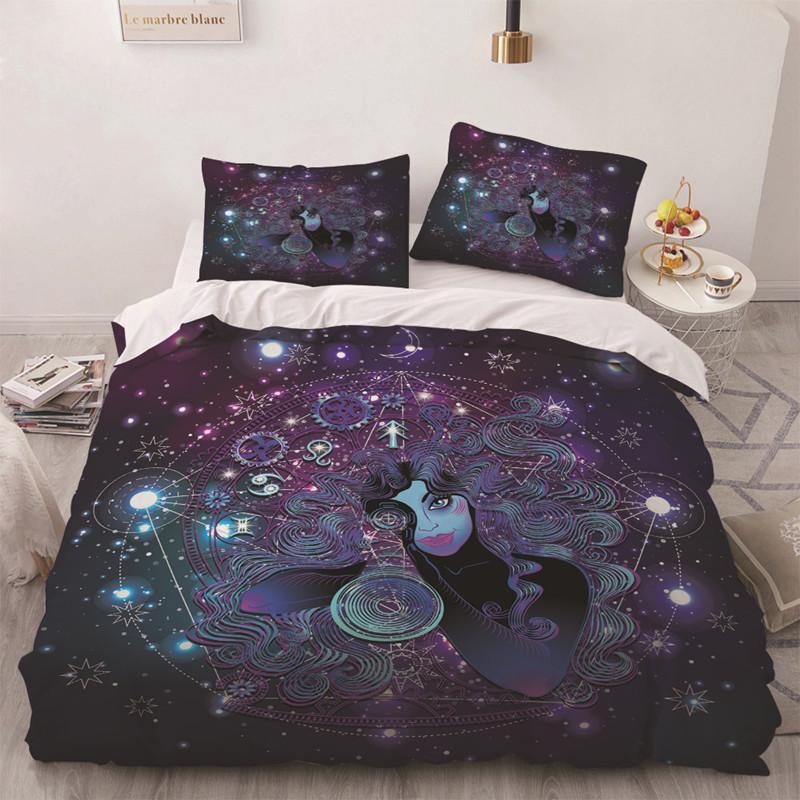 Constellation Duvet Cover Sun Moon Zodiac Astrology Bedding Set Spiritual Gifts For Women Teens Girls