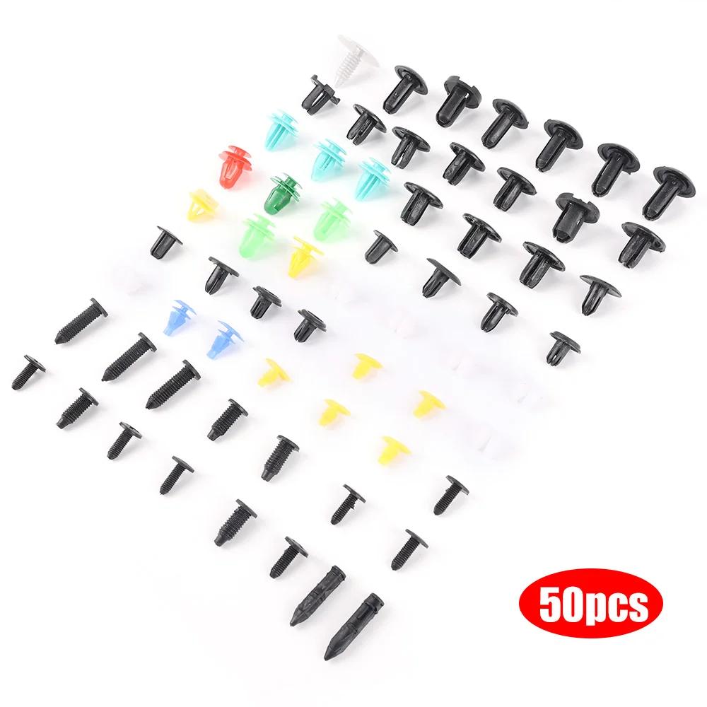 Mehrgrößen Auto Befestigungsclips Nietstift Schnappverschluss Nylon Türverkleidung Nagel Halter Stoßstange Kunststoff Schraube Befestigungselemente Nägel Set