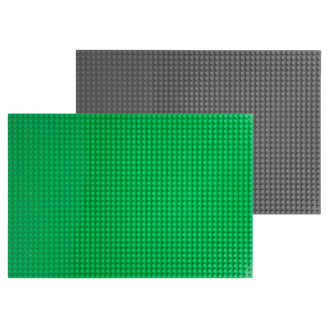 Большая Базовая Пластина, Совместимая с Классическими, 32 x 48 Точек (1 Зеленый + 1 Серый)