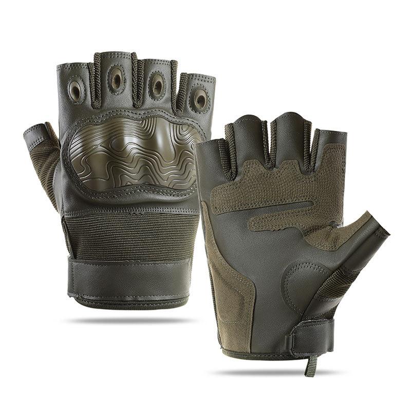 

Tactical Half Finger Gloves Men Army Military Hard Knuckle Combat Hunting Shooting Airsoft Paintball Fingerless Protective Glove XL