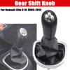 New Gear Shift Knob Boot Stick Shifter Dust Jacket For Renault Clio 3 III 2005-2012 Manual Gearbox Handles Lever Change Cover