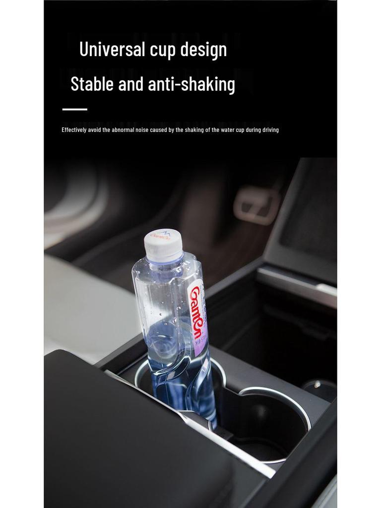 Kompatibler Getränkehalter für Tesla Model 3/S/Y - Rutschfestes Mittelkonsolen-Zubehör