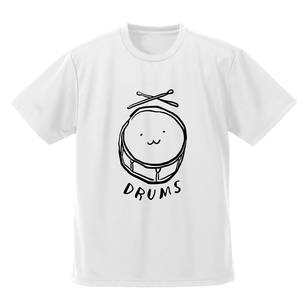 

2D Cospa Girls Band Cry Subaru Dry WHITE XL Size [Official] Yasuwa s DRUMS T-Shirt белый