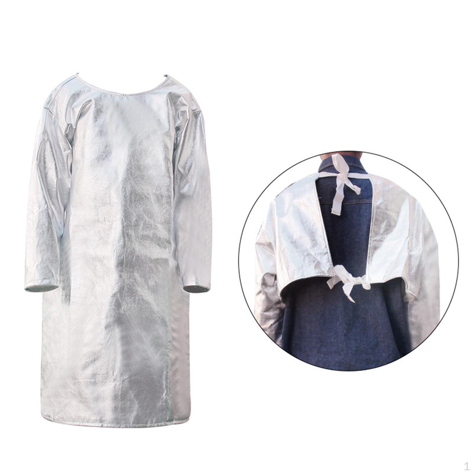 

Термостойкий фартук Алюминиевая фольга Анти Тяжелый режим Мастерская 1000°C Нагрудник Огнестойкий для Style A