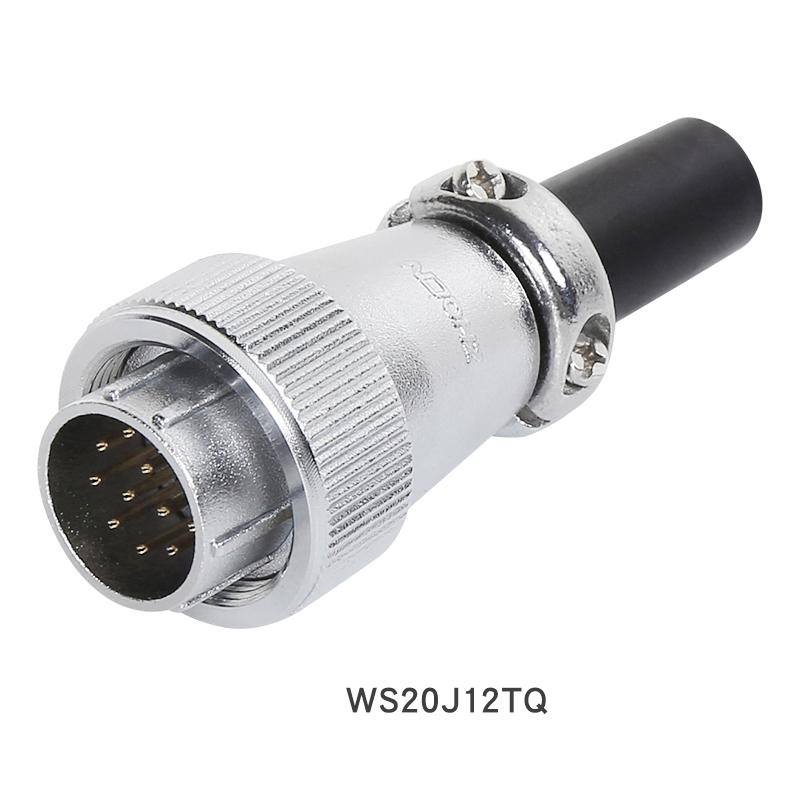 ZHQCN WS20 TQ+Z Waterproof Industry Socket Plug M20 Soldering Wire to Board Panel Mount Electronics Connector 2 3 4 5 7 9 12 Pin
