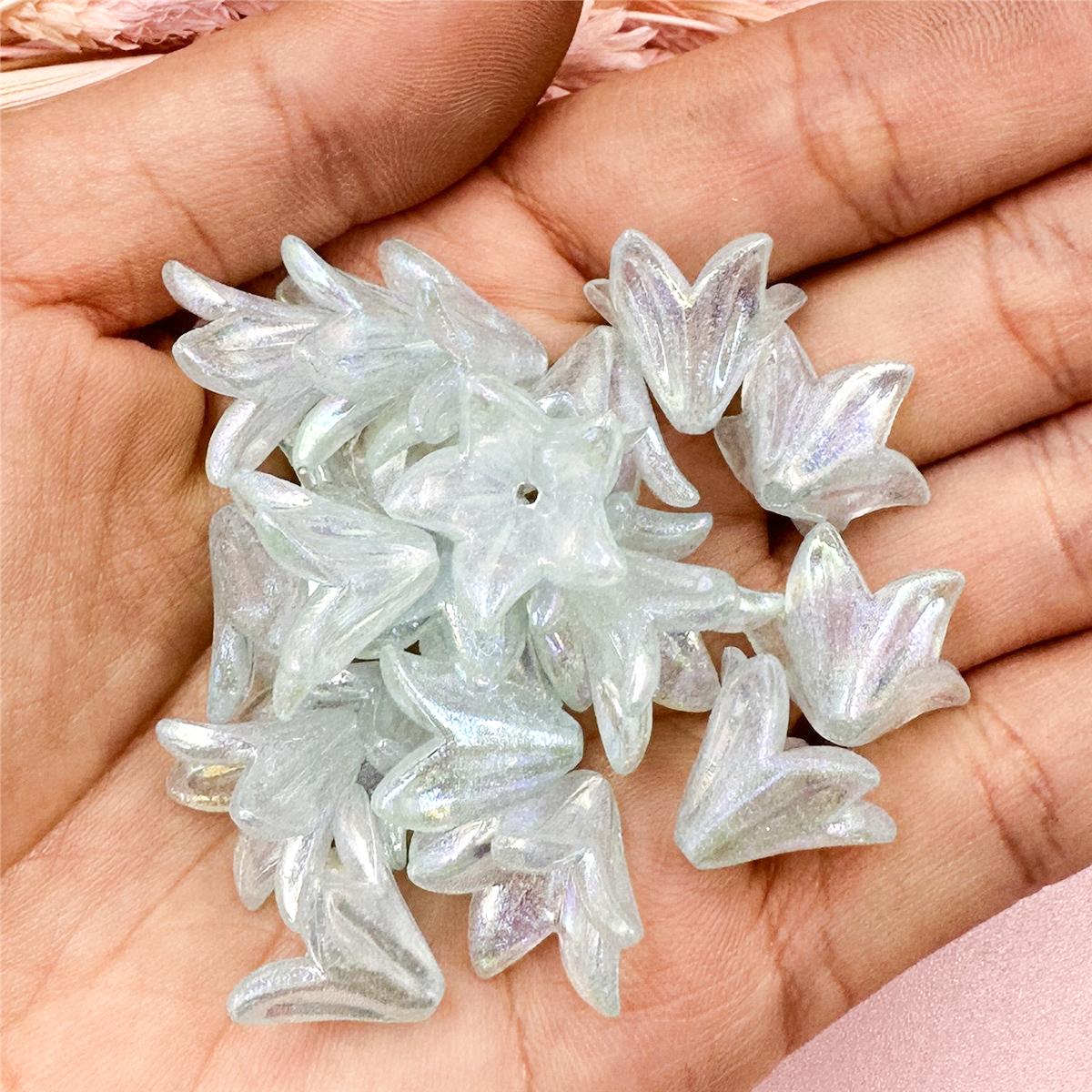 

20 шт. 16*11,5 мм акриловые макаронные цветочные бусины «сделай сам», заколка из бисера, украшение, аксессуар, материал озеро синий