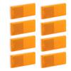 8Pcs Rectangular Reflectors Water Proof Self Adhesive Rectangular Reflective Stickers for Trailer   Truck Tractor Boat