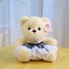 New bear doll eight-inch grab machine doll cute hug bear doll wearing skirt teddy bear plush toy gift