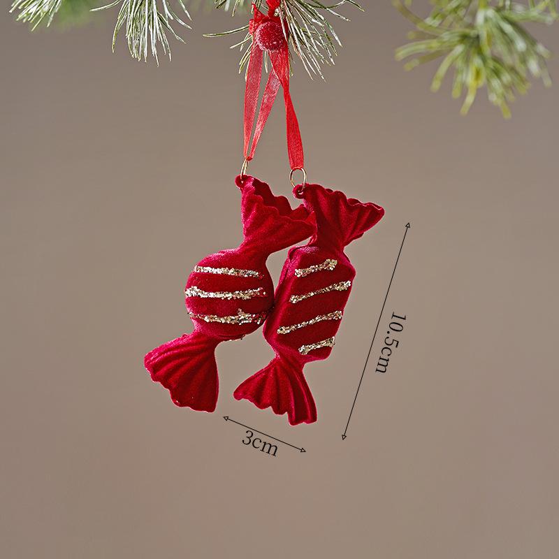 8CM Red Christmas Tree Ornament Ball with Print Design