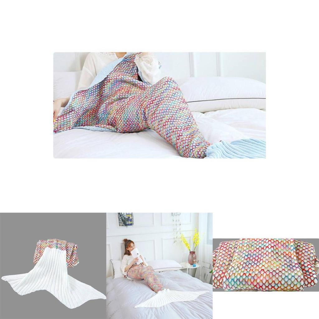 Mermaid Tail Blanket For Kids And Adults With Fleece Material Perfect For Spring And Autumn Cozy Comfort