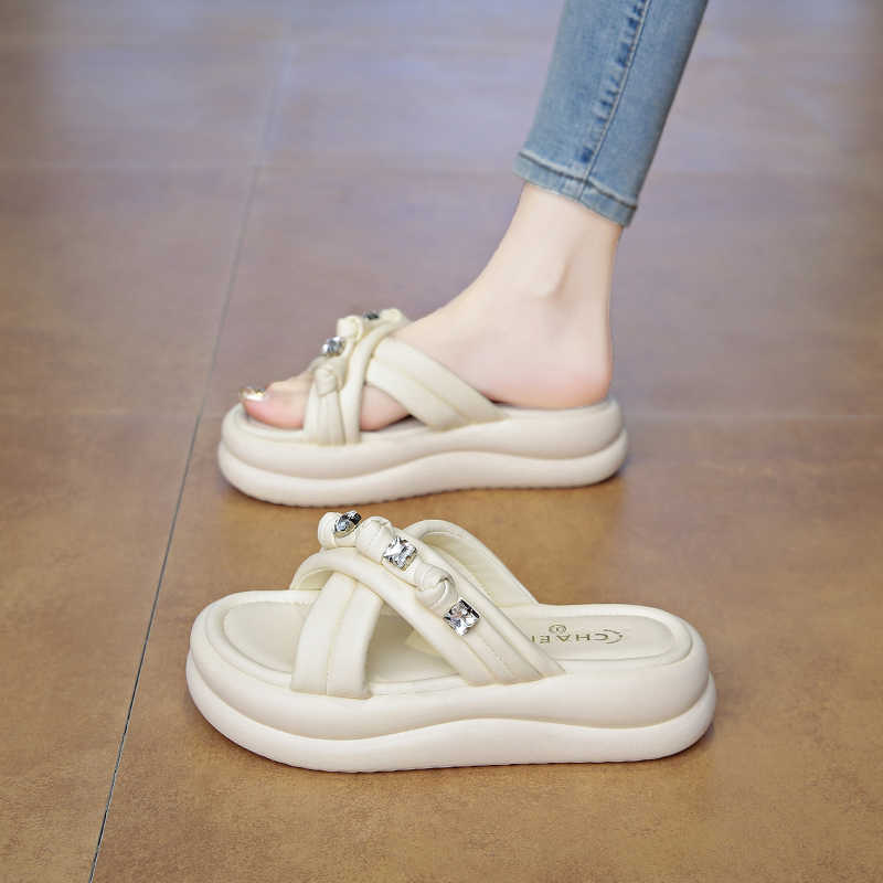 Fashion Two Strips Round Toe Women's Platform Summer Shoes Dress Long Heel Ladies Sport Shoes Sneakers Vip Super Deals Sapatenos