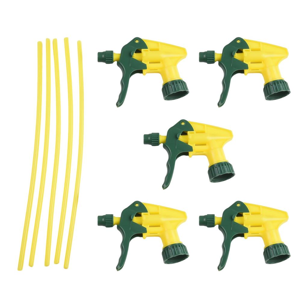 5pcs Heavy Duty Trigger Sprayer Nozzle Heads for Standard Spray Bottles Industrial Grade Plastic Replacement Parts