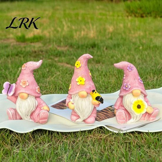Micro Landscape Accessories for Plants Halloween Gnome Resin Statue, Spring Butterfly Bird Flower Durable Crafts Gardening Figurine Garden Patio, Hand