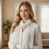 Embroidered Flower Lace Scarf Lightweight Silk Scarf Casual Sunscreen Shawl  Women