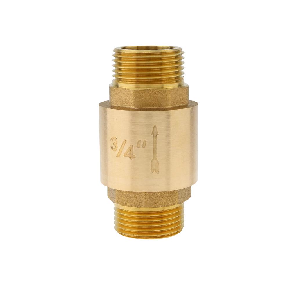 Practical Sturdy Brass Check Valves 3/4 Inch Male To Female One Way Horizontal In Line Spring Design for Well Pump Tank