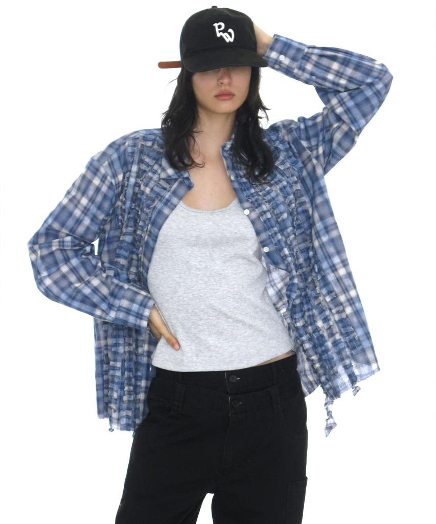 PARTIMENTO WOMEN Washed Pw Embroidered Grandad Cap_Black