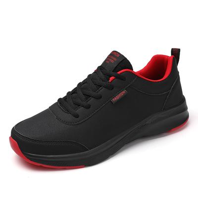 Schwarze Schuhe für Herren, atmungsaktive Laufschuhe, leichte Schnürschuhe, lässige Plateau-Sneakers für Herren