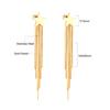 LUXUKISSKIDS Korean Tassel Star Gold/Steel Earings Stainless Steel Drop Fashion Jewelry Christmas Earrings Set For Women Brincos