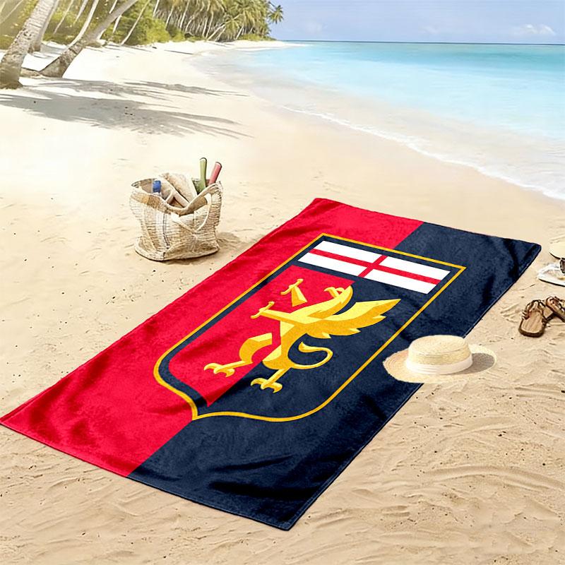 Genoa C.F.C Strandtuch, Großes Weiches Schnelltrocknendes Handtuch für Strand Camping Schwimmen