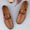 Classic Retro Dress Leather Shoes Slip On Loafers Mens Casual Shoes Daily Office Business Shoes Wedding Oxfords Male Moccasins