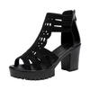 Roman Sandals Women Chunky Heel Non Slip Open Toe Summer Footwear For Casual Wear