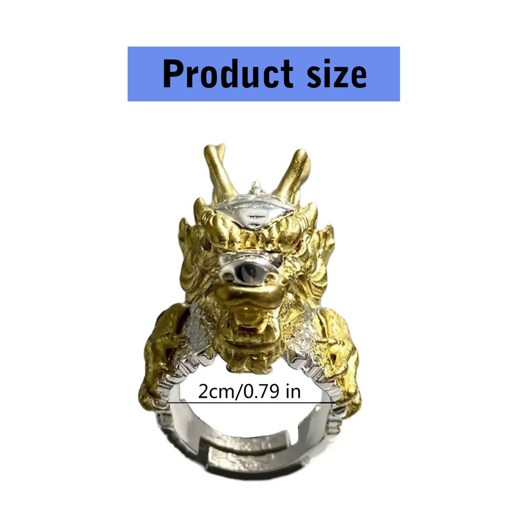Eye Catching Alloy Dragon Ring Unique Adjustable Open Detail Fashionable Personality Charm Ring for Women Men