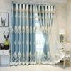 Európai stílusú függönyök sötétítő ruha fonal dombornyomott hímzés nappali hálószoba luxus függönyrúd