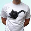 Black Cat White Kids Boys T-Shirt Animal Tee Kitten Top Gift S S Kids Baby Sizes