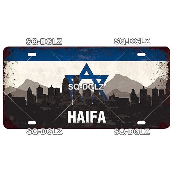 [SQ-DGLZ] Famous City License Plate Metal Sign Vintage Plaque Country Tin Sign Wall Decor Bar Decor Travel Poster