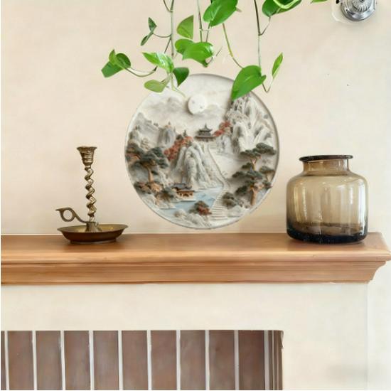 JY Retro Iron Art Okrągła Dekoracja Ścienna Dysk