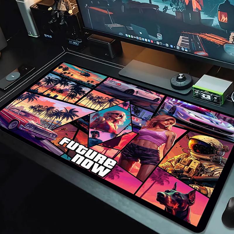 GTA Color Mouse Pad Large Gaming Table Cushion Non-slip Laptop Tablet Big Mousepad XXL Mat Mini PC Playmat With Lock Edge