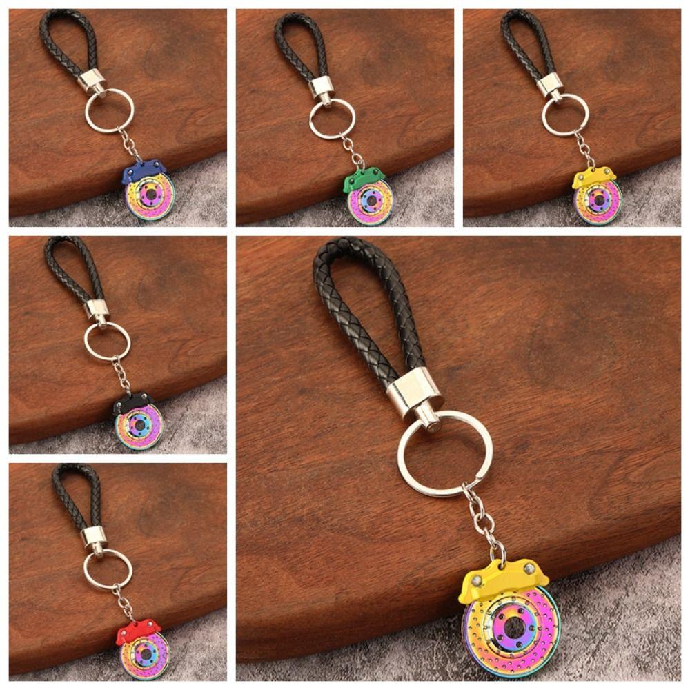 

3D Brake Disc Keyring Auto Parts Shape Car Wheel Hub Keychain Car Wheel Rim Keychain Girls Gift
