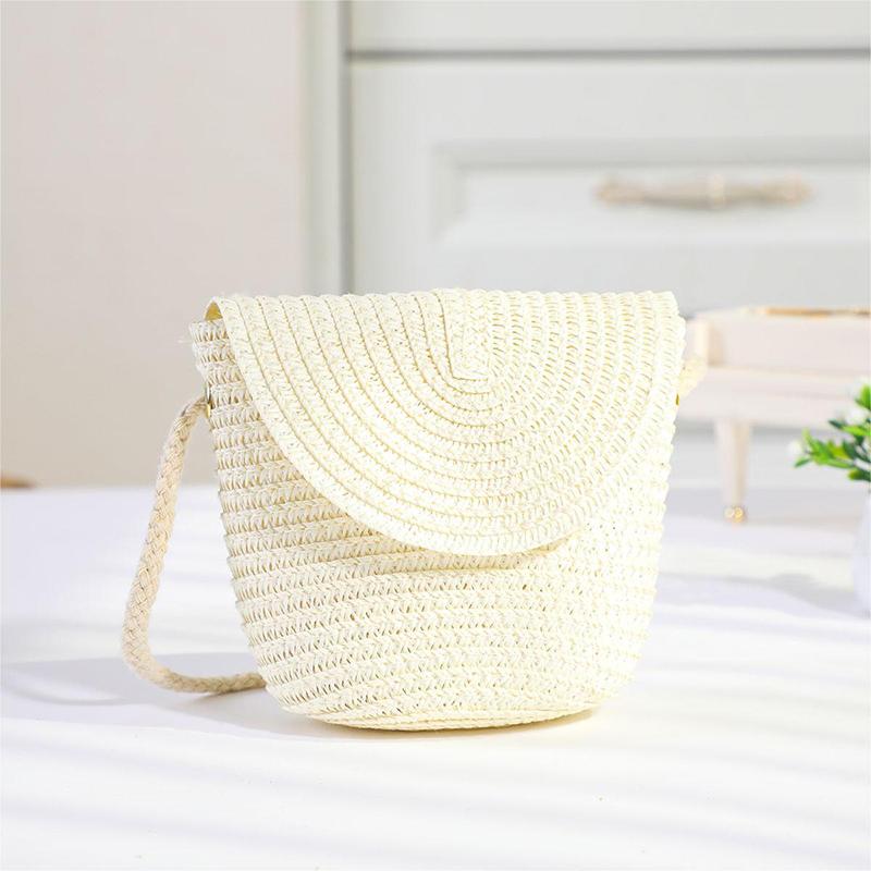 1Pieces New Flip Style Change Mini Bag Fashionable Straw Woven One Shoulder Crossbody Mountaineering Bag