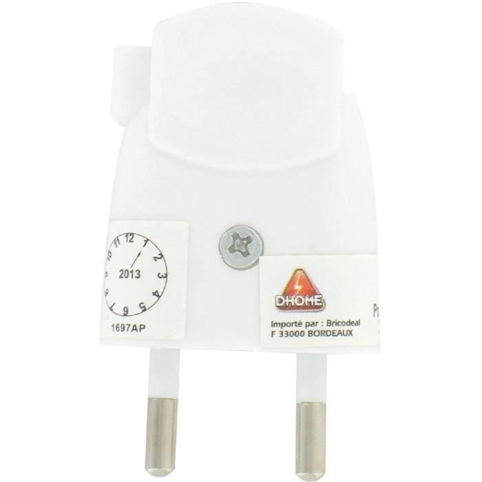 Fiche plastique 2P-6 A Dhome - Mâle - Blanc