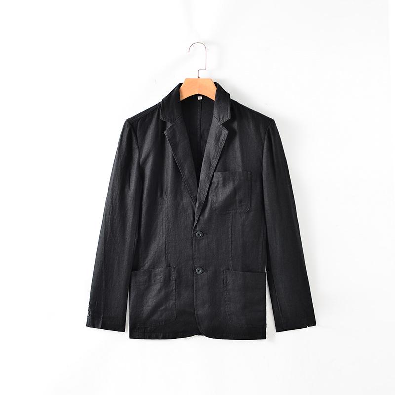

2026 Men s Slim Casual Linen Jacket E030 3XL
