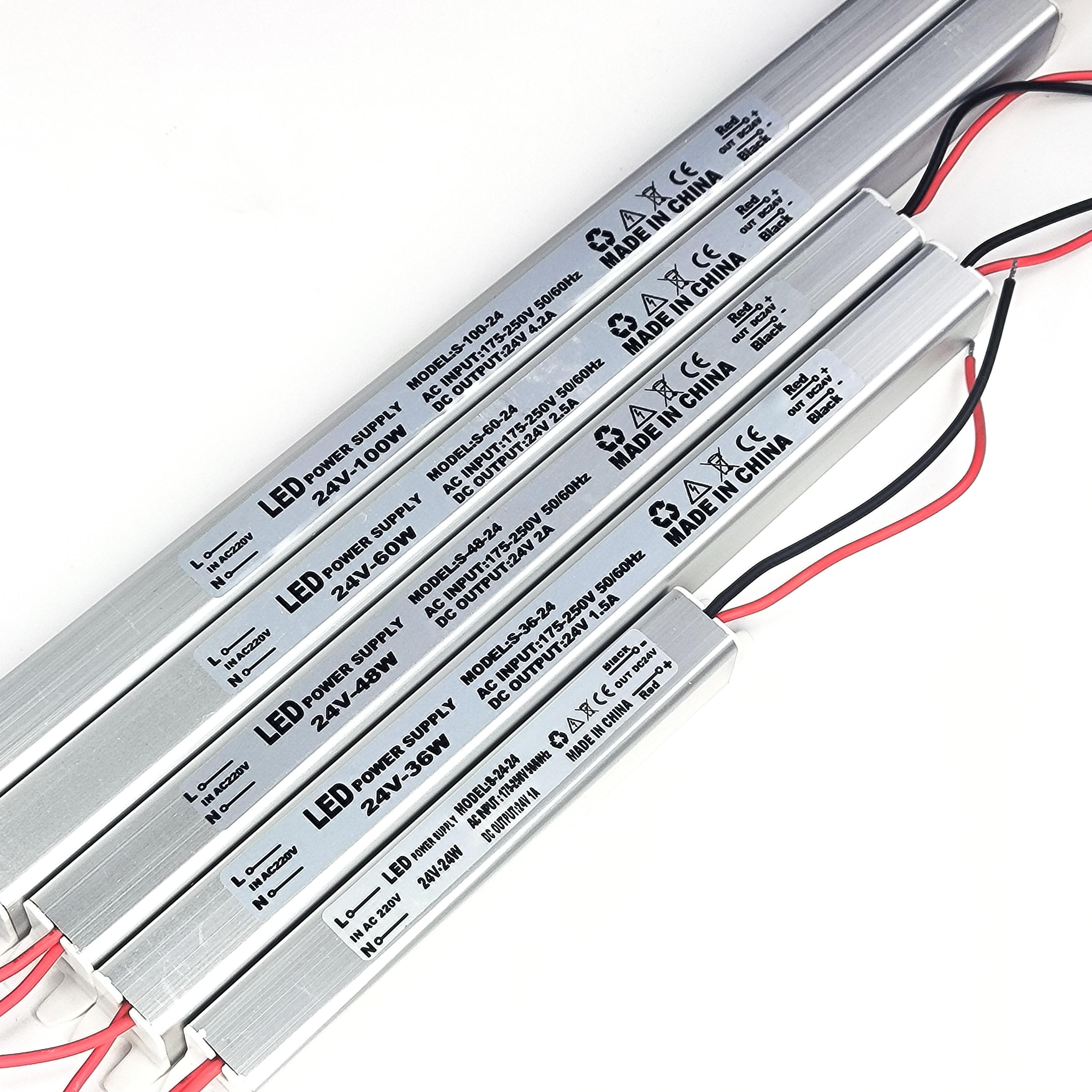 

Источник питания светодиодного драйвера MARPOU 24 Вт 36 Вт 48 Вт 60 Вт 100 Вт 1/2/3/4 шт. Импульсный светодиодный драйвер, трансформатор для освещения 175 В - 250 В, светодиодная лампа 12V&24W&1 piece