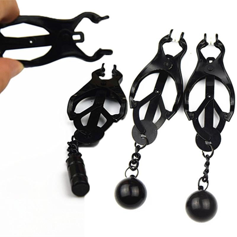 Breast-Fed Sex Toy Nipple Clamps Metal Chain Adjustable Breast Labia Clips Clit Exotic Sex Toys for Couple Flirting BDSM Tools