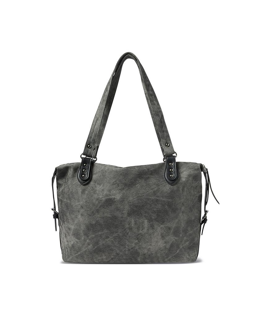 The Green Lab Vintage Washed Daily Shoulder Bag [Black]