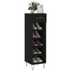 VidaXL Shoe Cabinet Black 30x35x105 Cm Engineered Wood 829669