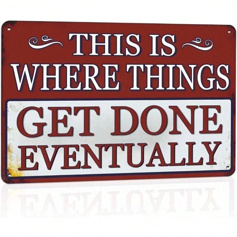 Vintage Metalen Blik Wandposter Bord 20x30cm