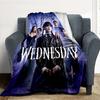 1pc Wednesday Outdoor Blanket Lightweight Flannel, Soft & Warm, All-Season Use for Sofa, Outdoor, Camping, Living Room, Office103