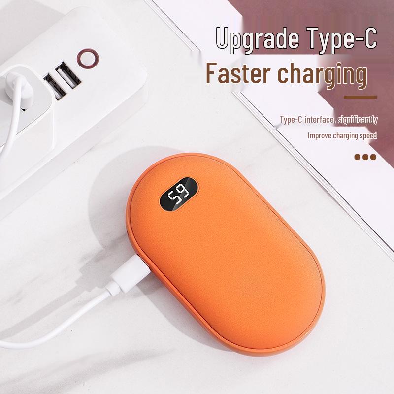 USB Rechargeable Double-Sided Hand Warmer & Power Bank - Explosion-Proof Gift