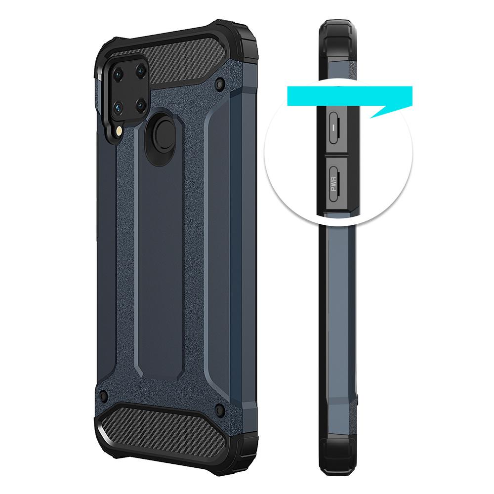 Realme 10/9i 5G Hybrid Armor Case - Black Rugged Protective Cover