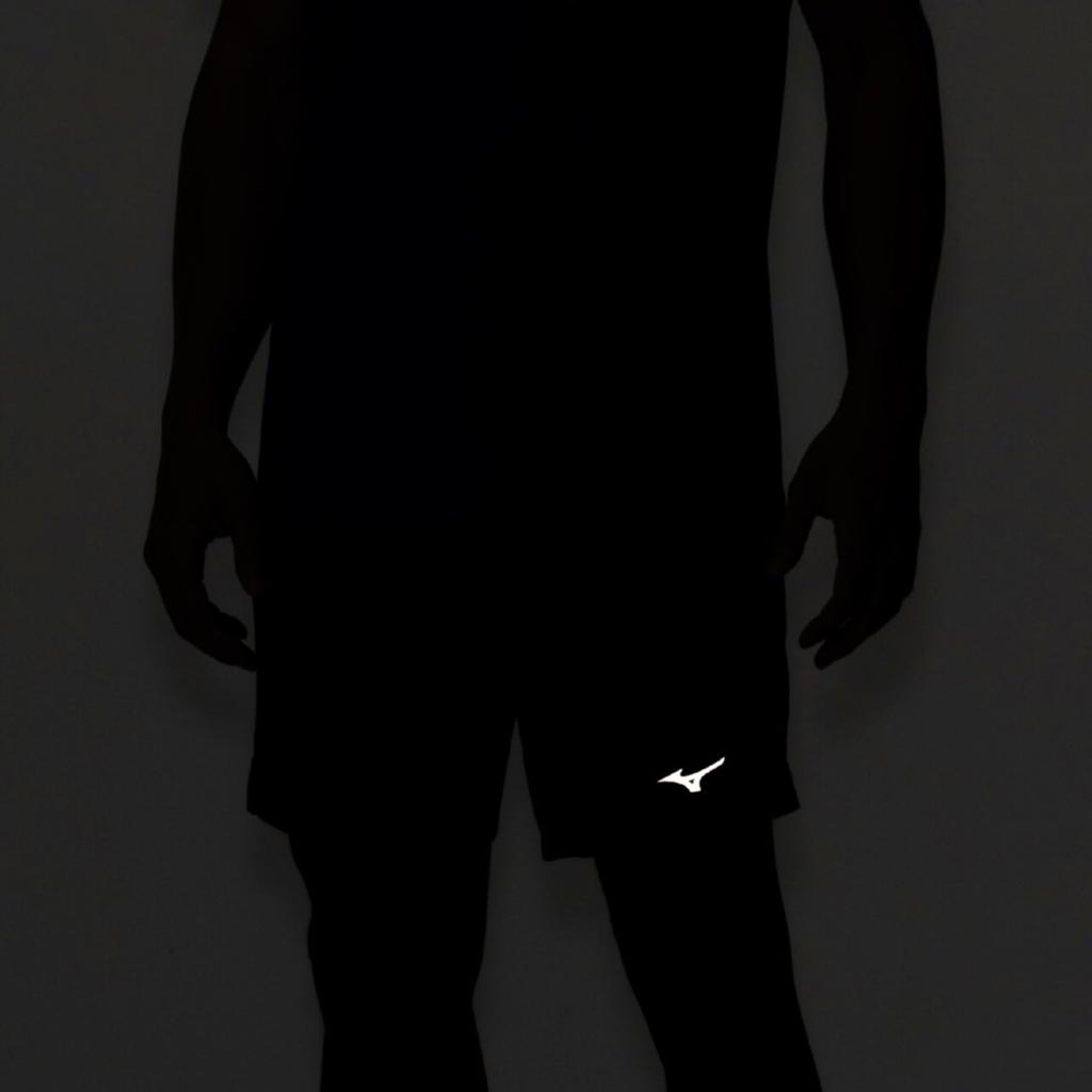 Mizuno Running Black Half-Length Shorts, Multi-Pocket Pants, 9-Inch, 360-Degree Pockets,