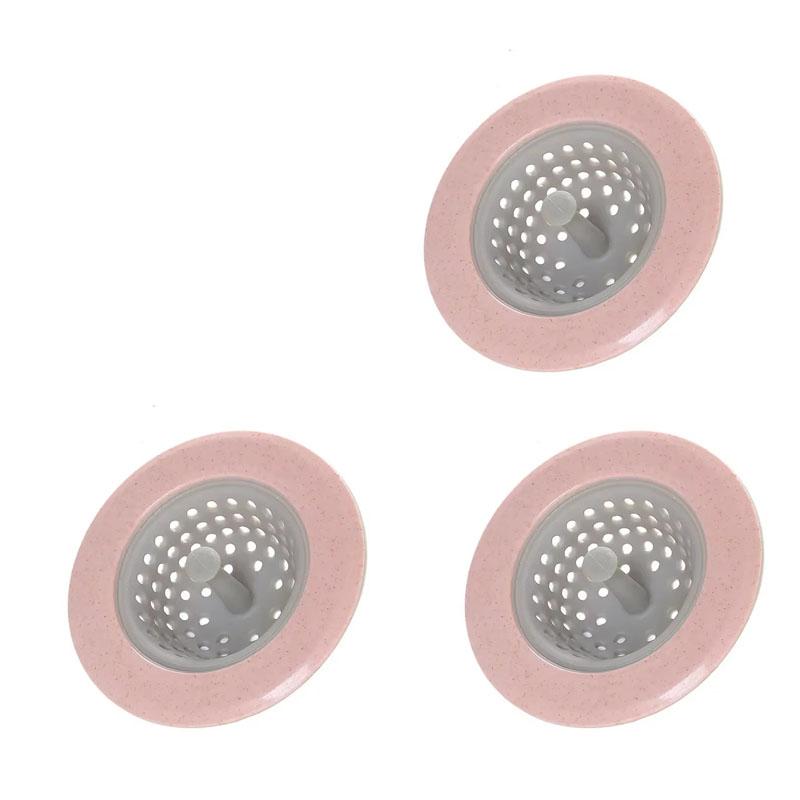 1/2/4pcs Silicone Anti-Clogging Filter Portable Sink Strainer Bathroom Kitchen For Drains Cover Hair Waste Plug Filter Strainer