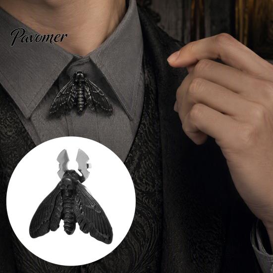 Abnehmbare Knöpfe für Jacken Vintage Motten-Abdeckungen, Gothic Totenkopf Druckknöpfe für Hemden Party-Outfit Zubehör Metallmanschettenknöpfe Kragen Halloween