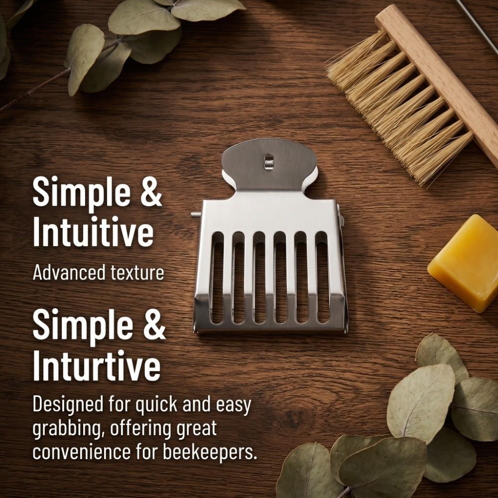 10Pcs Stainless Steel Queen Bee Clip Silver Queen Bee Cage Easy To Use Queen Bee Catcher  Apiculture