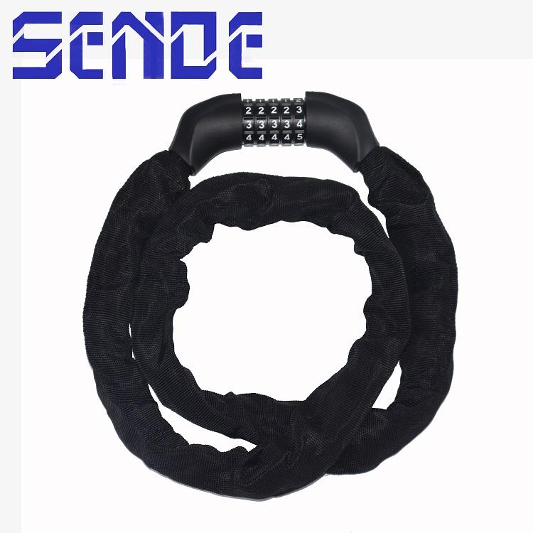 Bicycle Chain Lock Anti-theft Bike Accessories Password Lock 5 Digits Security Bike Cable Lock Chain чёрный